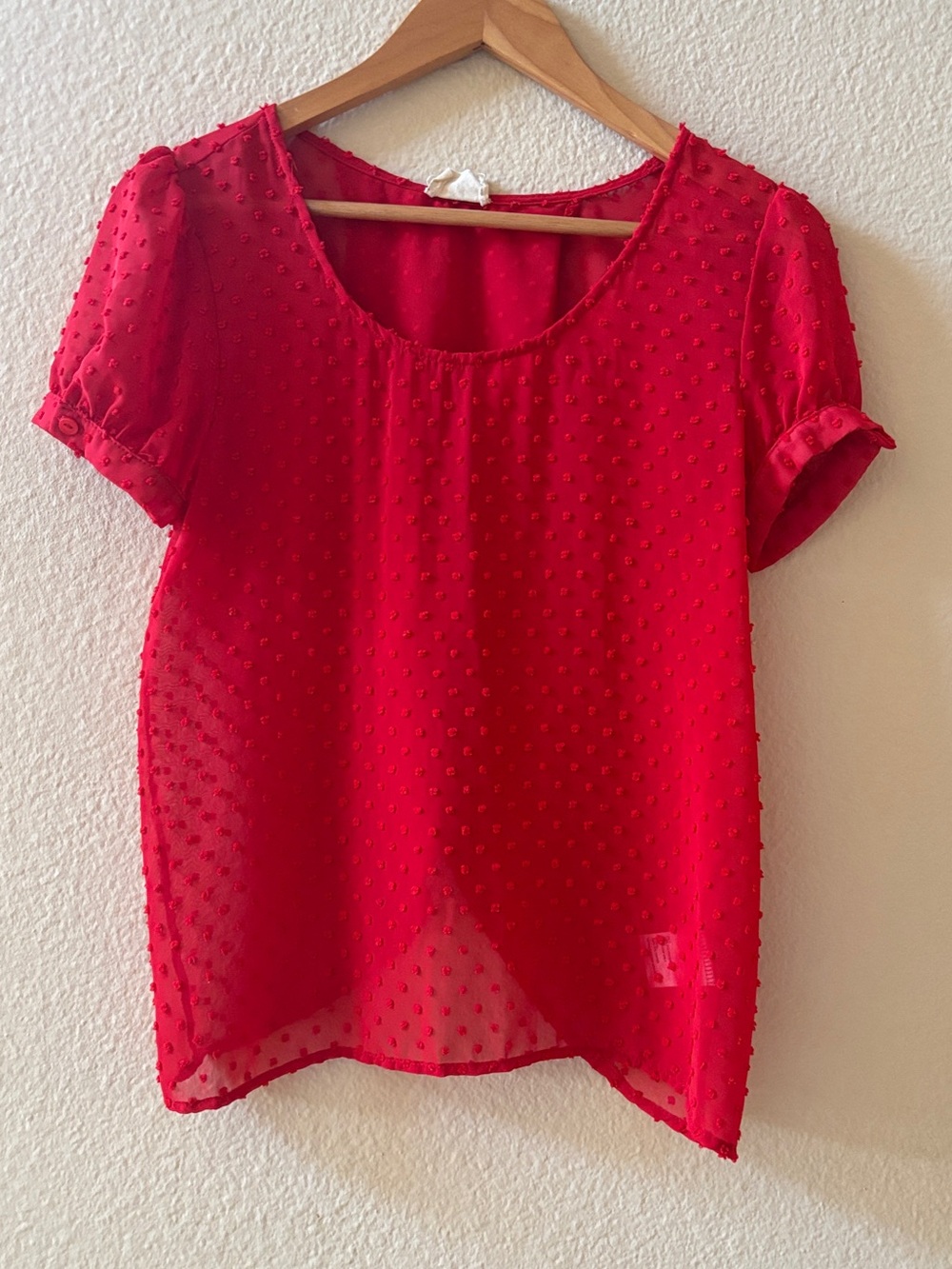 Urban Outfitters Pins & Needles Red Sheer Top S